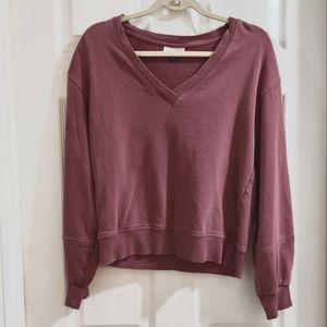 NWOT V Neck Balloon Sleeve Sweashirt